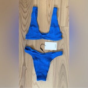Bond-eye Swim Bikini Set Scout Bikini Top and Scene Bikini Bottom NWT Ribbed OS